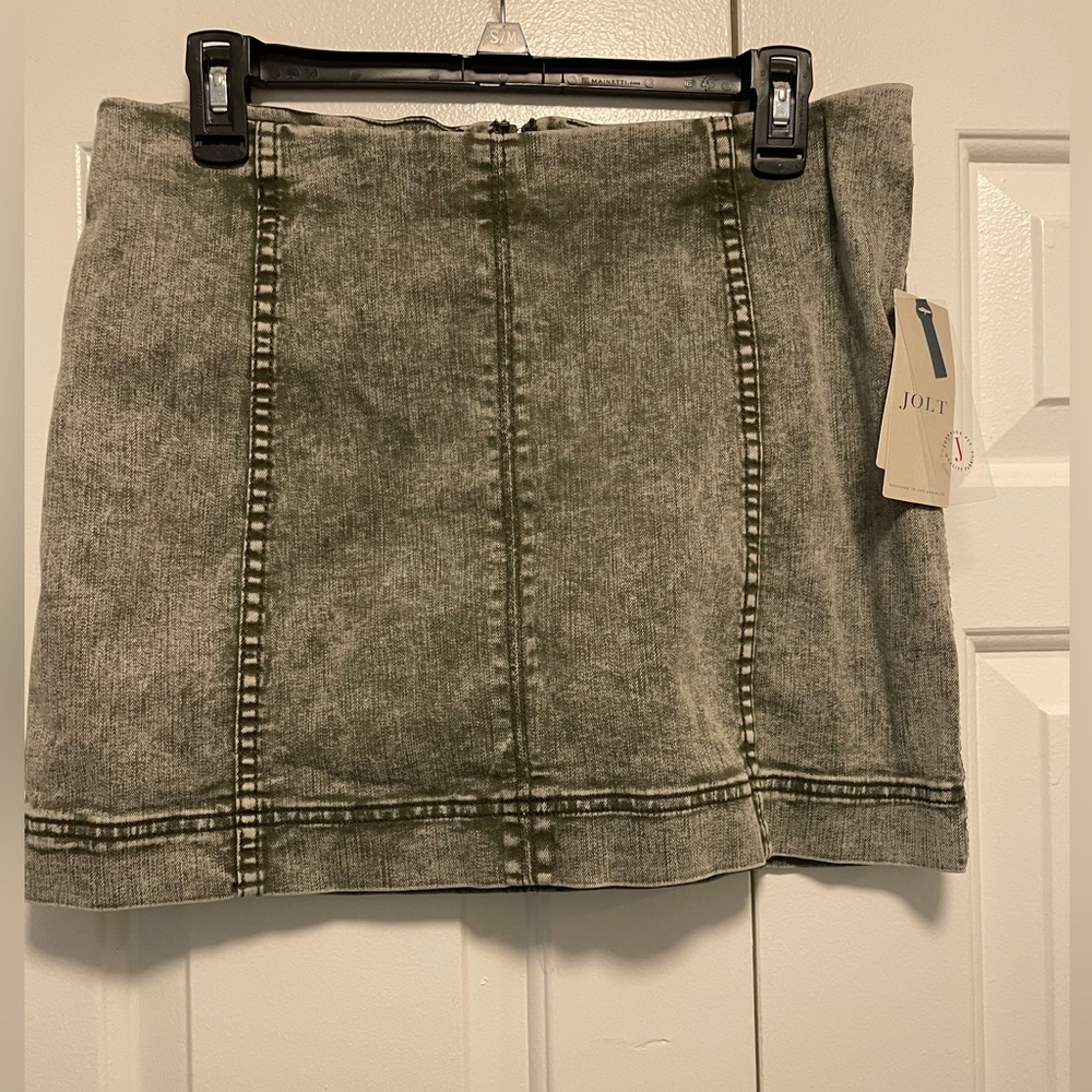 Green Denim Skirt